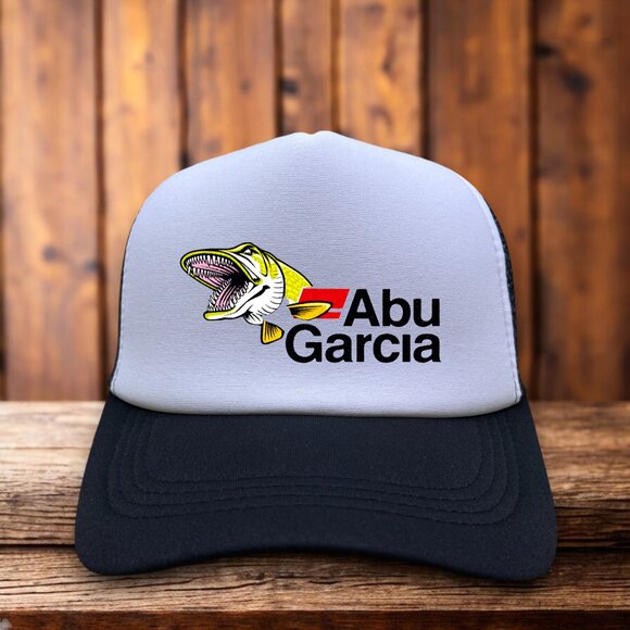 Unbranded Other - Abu Garcia Mens Trucker Hat Black Snapback Fishing Hunting Retro Baseball Cap